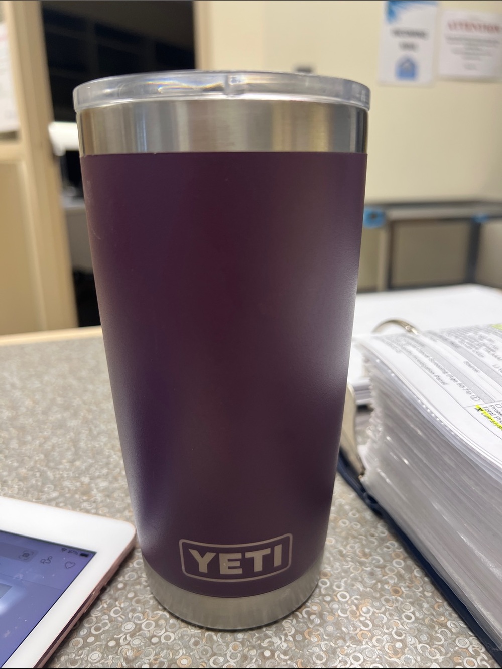 Yeti Plum Matte Stainless Steel Tumbler